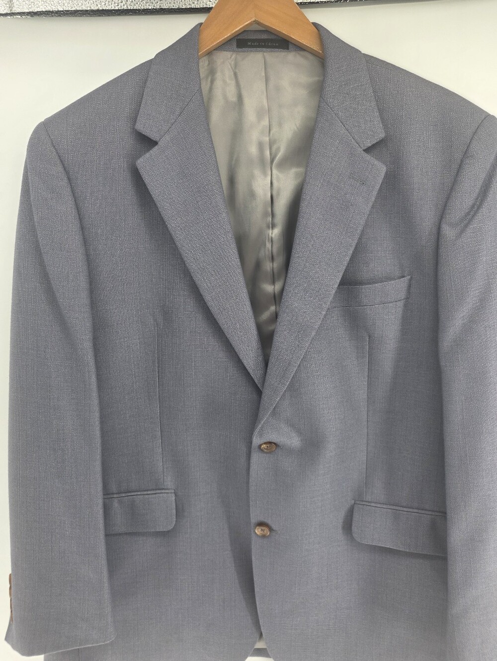 Lauren Ralph Lauren Blazer Men 46R Gray Classic Jacket Lined 2 Button